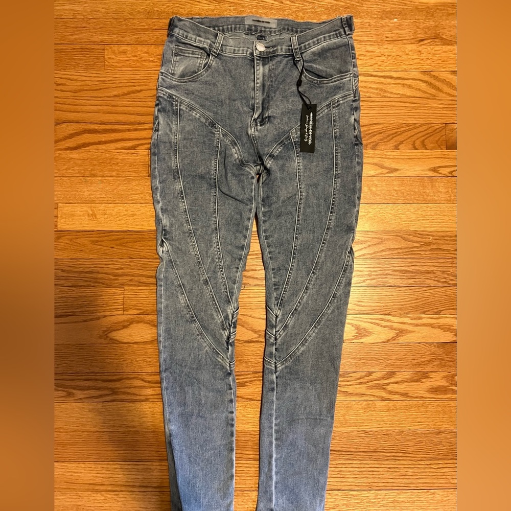Maniere De Voir Blue Skinny Jeans